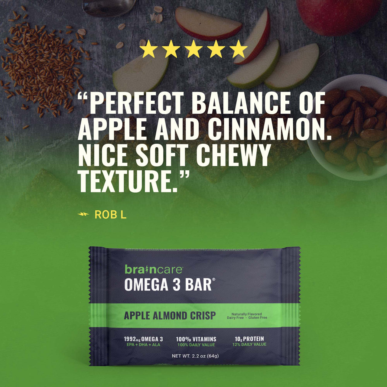 Omega 3 Bar™ - Apple Almond Crisp - Box (8 Count)