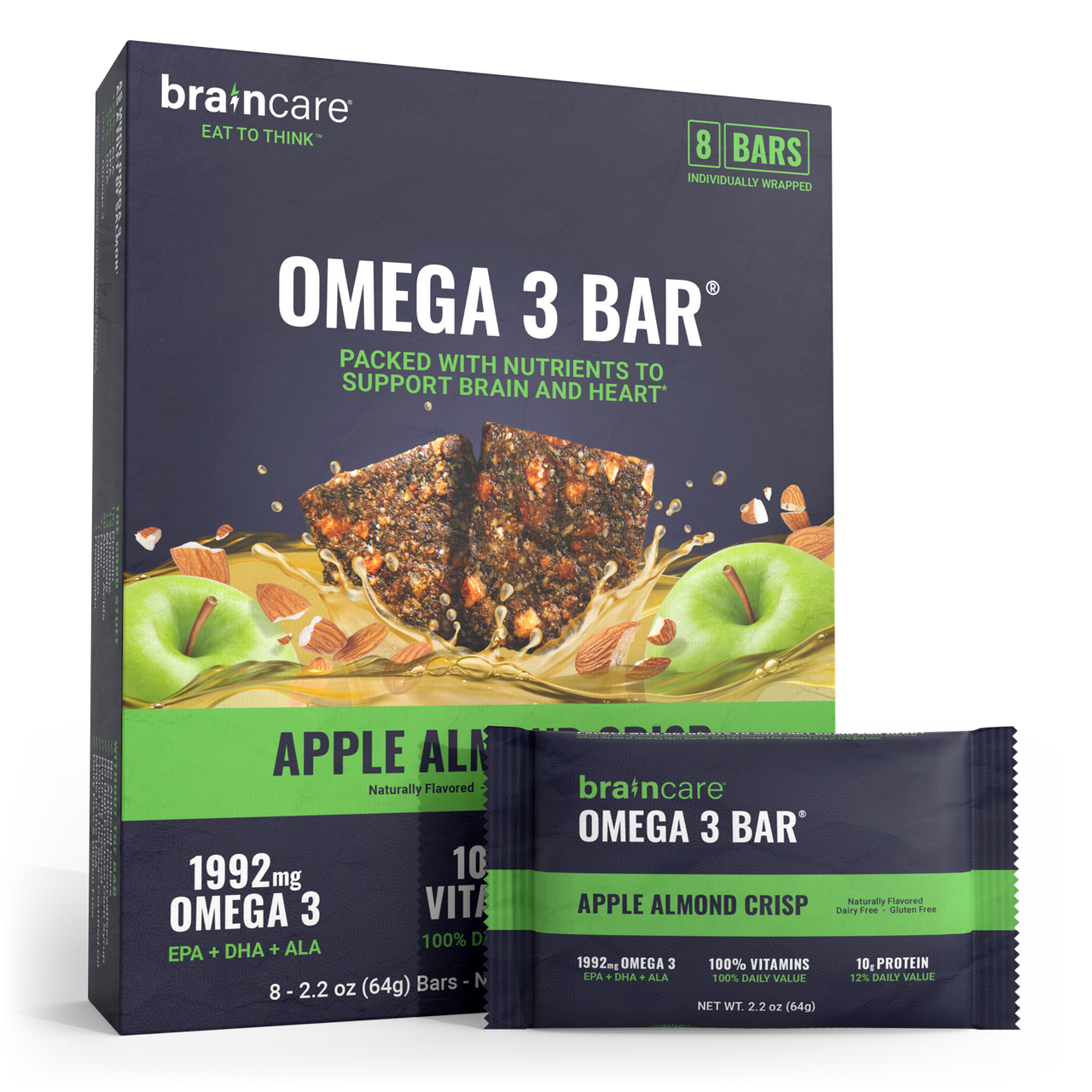 Omega 3 Bar™ - Apple Almond Crisp - Box (8 Count)