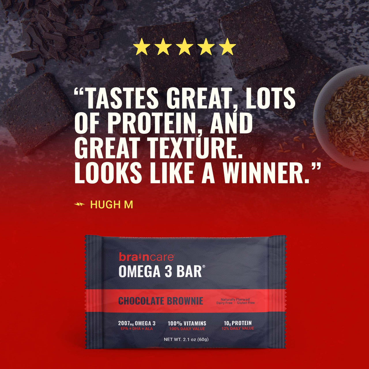 Omega 3 Bar™ - Chocolate Brownie - Box (8 Count)