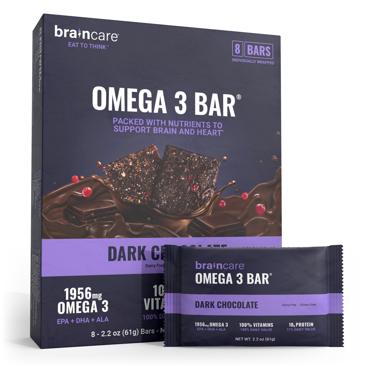 Omega 3 Bar™ - Dark Chocolate - Box (8 Count)