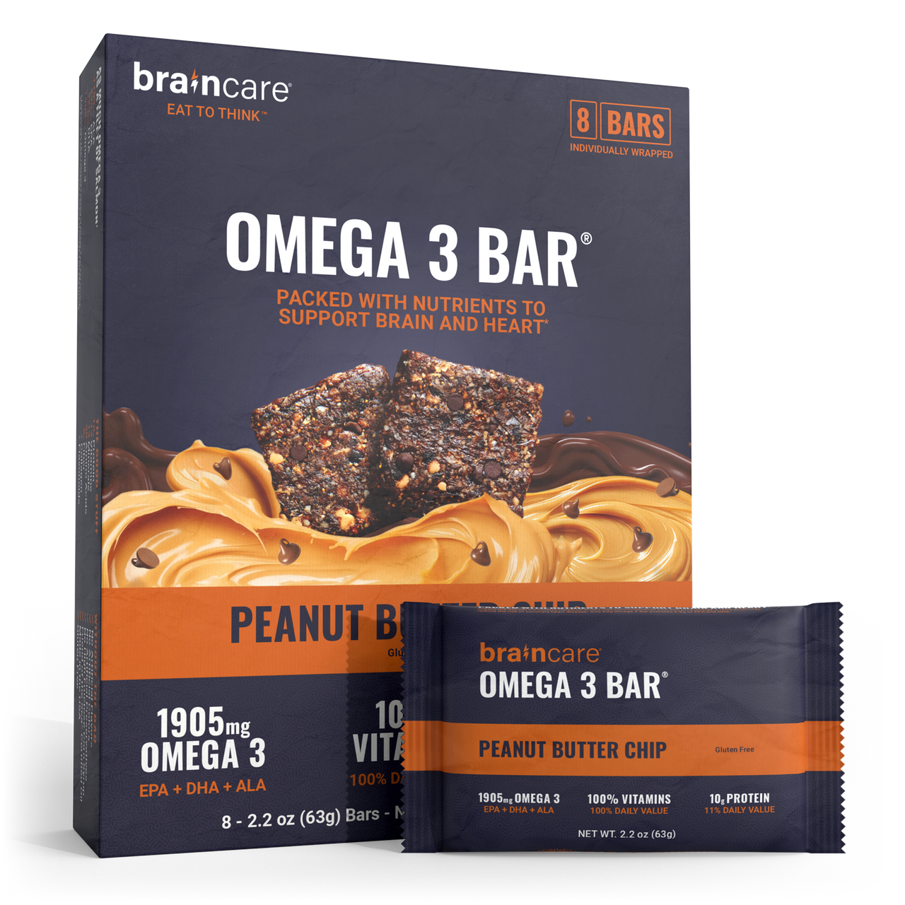 Omega 3 Bar™ - Peanut Butter Chip - Box (8 Count)